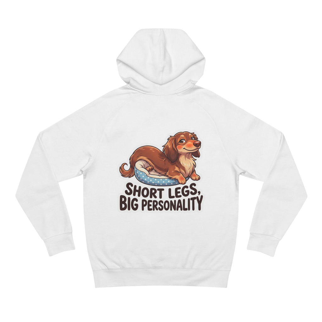 Dachshund Hoodie "Short Legs, Big Personality" Cute Sausage Dog Pullover