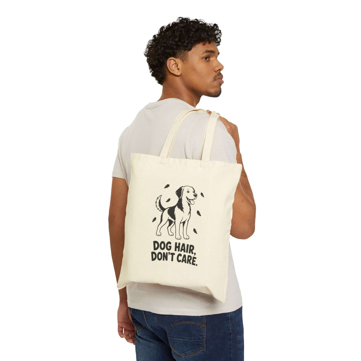 "Dog Hair, Don't Care" Canvas Pet Lover Tote