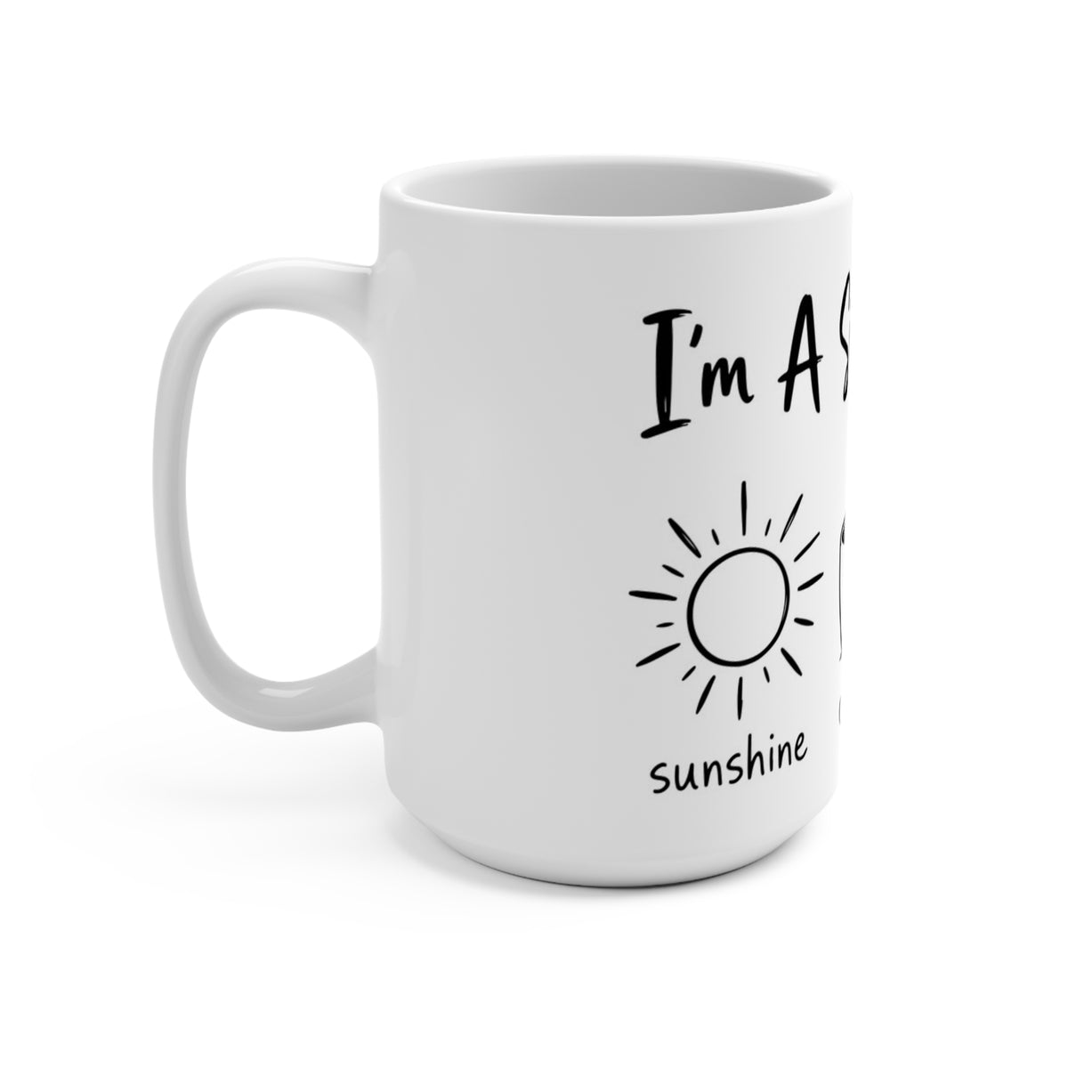 I'm A Simple Woman Coffee Mug Sunshine, Coffee, Cats