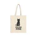 Feline Fine Cute Black Cat Shopper Tote Bag
