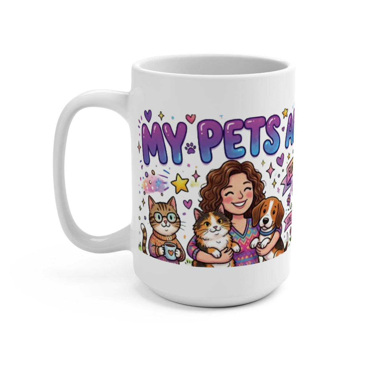"Pets Are My People" Pet Dad Coffee Cup (Fur-ever Family, Dogs Design)