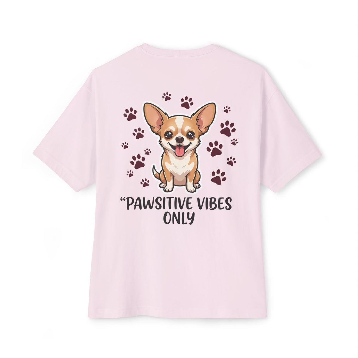 Pawsitive Vibes Only Tee Cute Corgi Paw Print Graphic Shirt