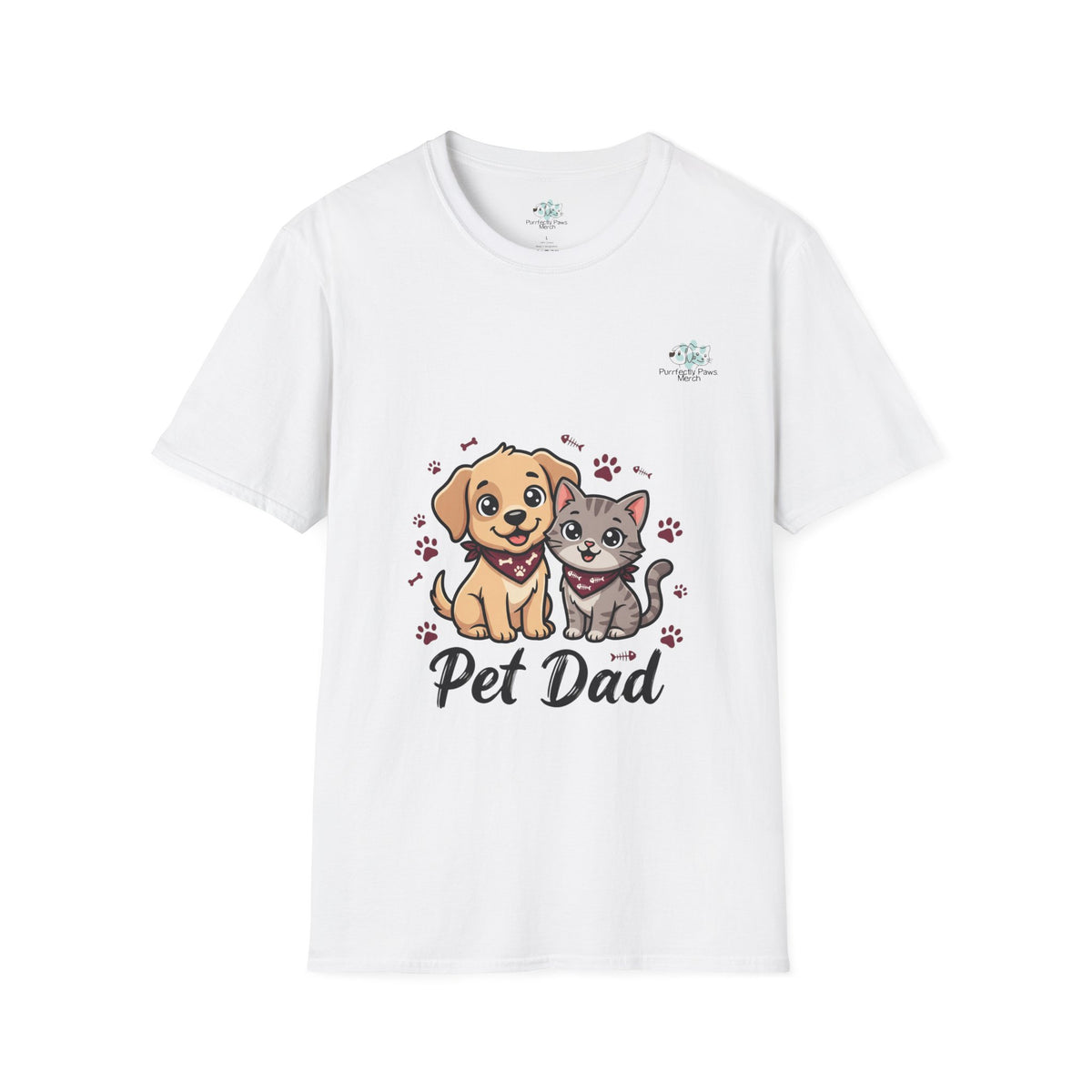 Pet Dad T-Shirt Cute Dog & Cat Graphic Tee for Animal Lovers