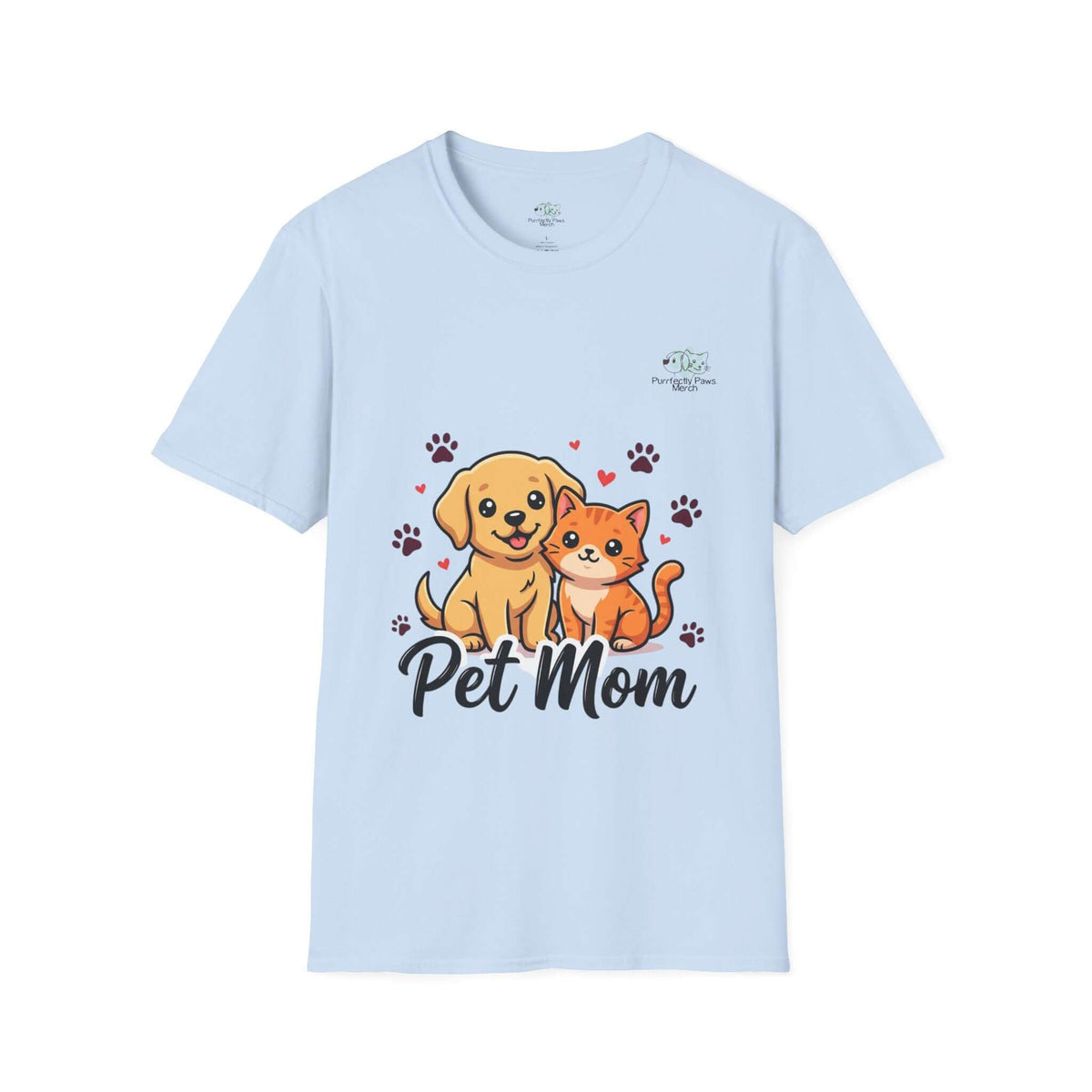 Pet Mom T-Shirt Cute Dog & Cat Graphic Tee
