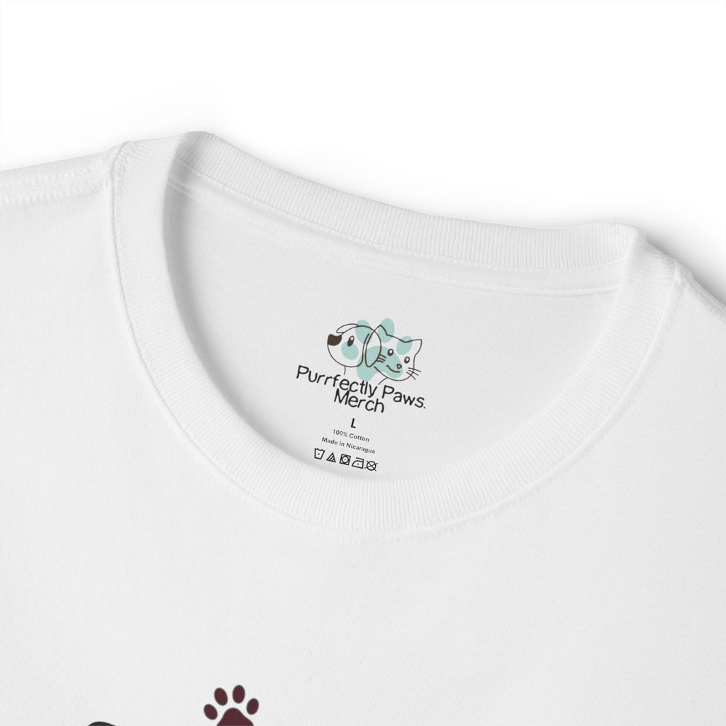 Pawsitive Vibes Only Tee Cute Corgi Paw Print Graphic Shirt