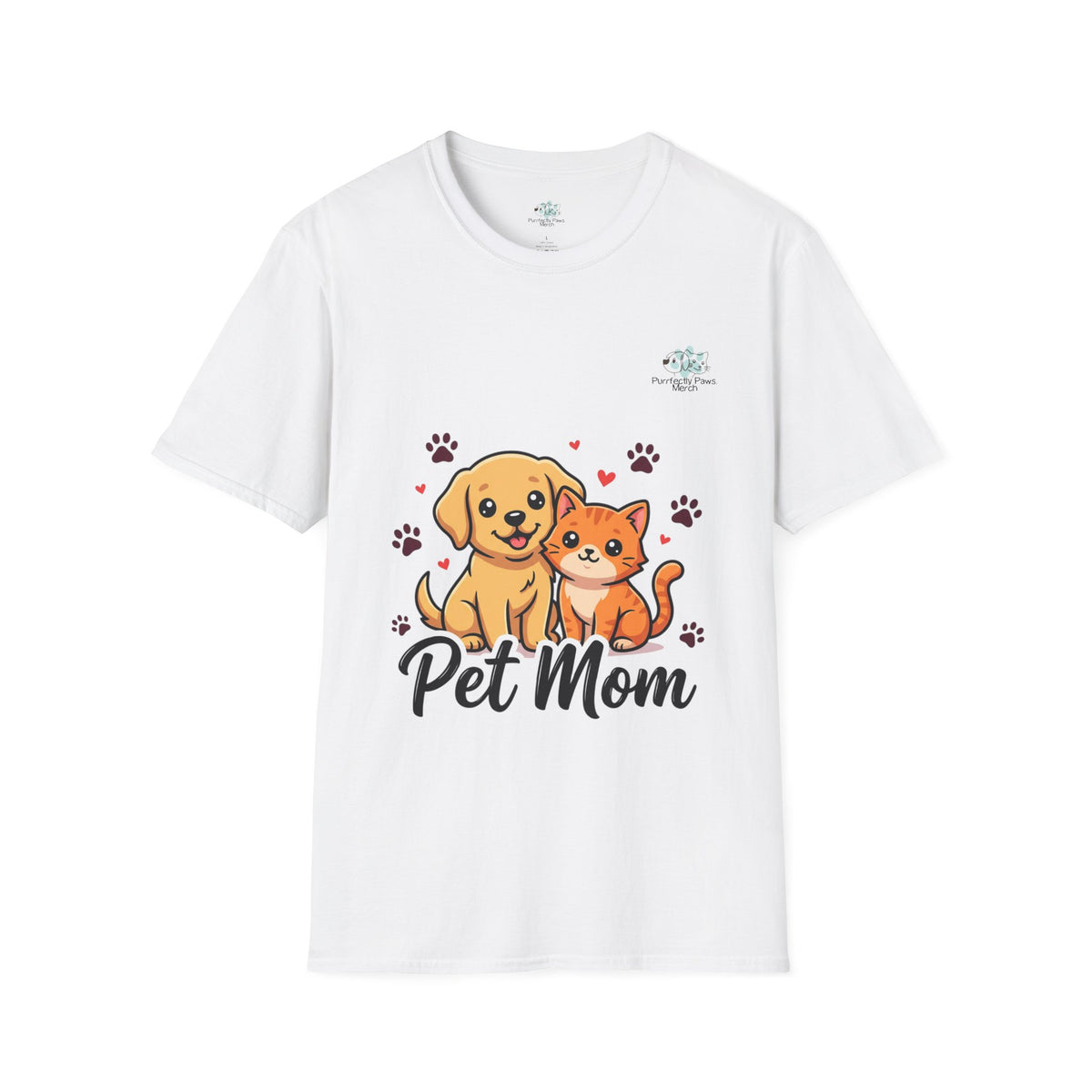Pet Mom T-Shirt Cute Dog & Cat Graphic Tee