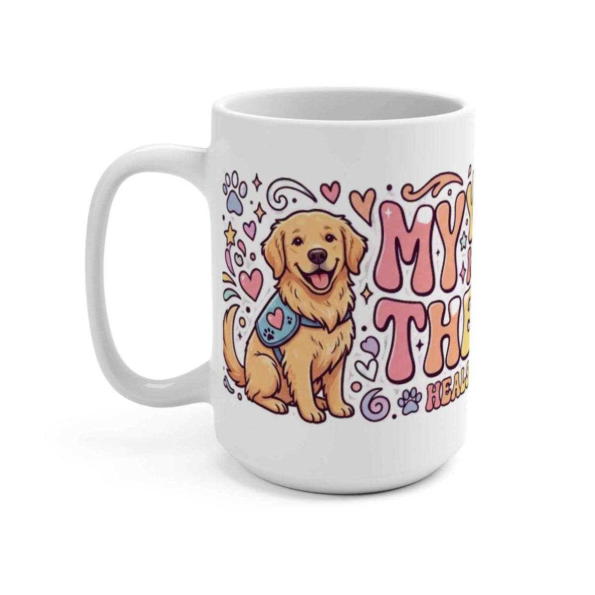"My Pet Is My Therapy" Cute Cat Healing Soul Ceramic Coffee Cup