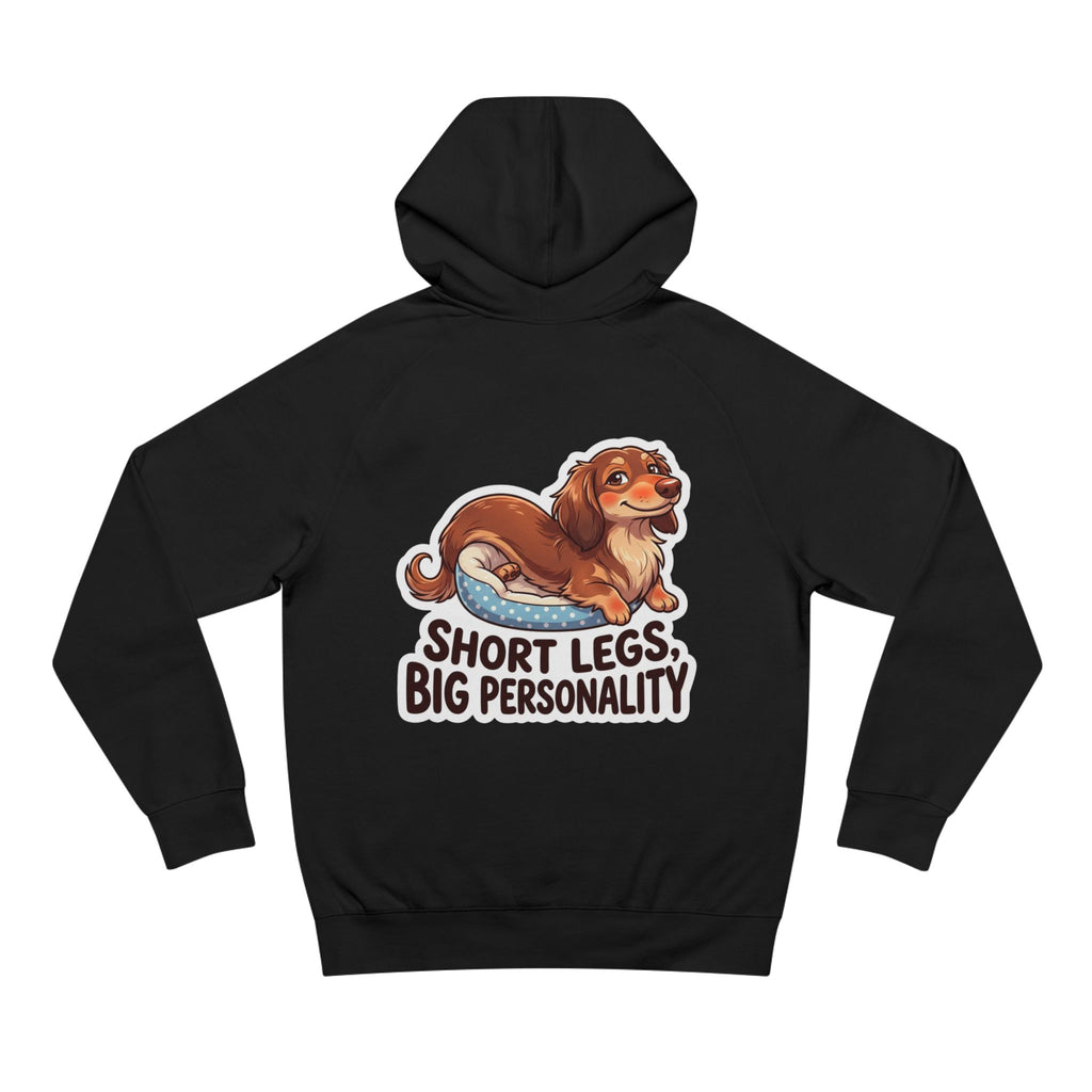 Dachshund Hoodie "Short Legs, Big Personality" Cute Sausage Dog Pullover