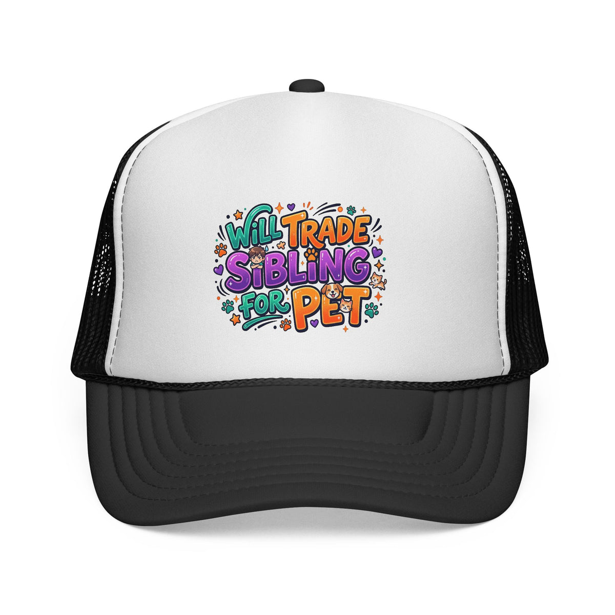 "Will Trade Sibling for Pet" Funny Pet Cap, Cute Pet Lover Gift