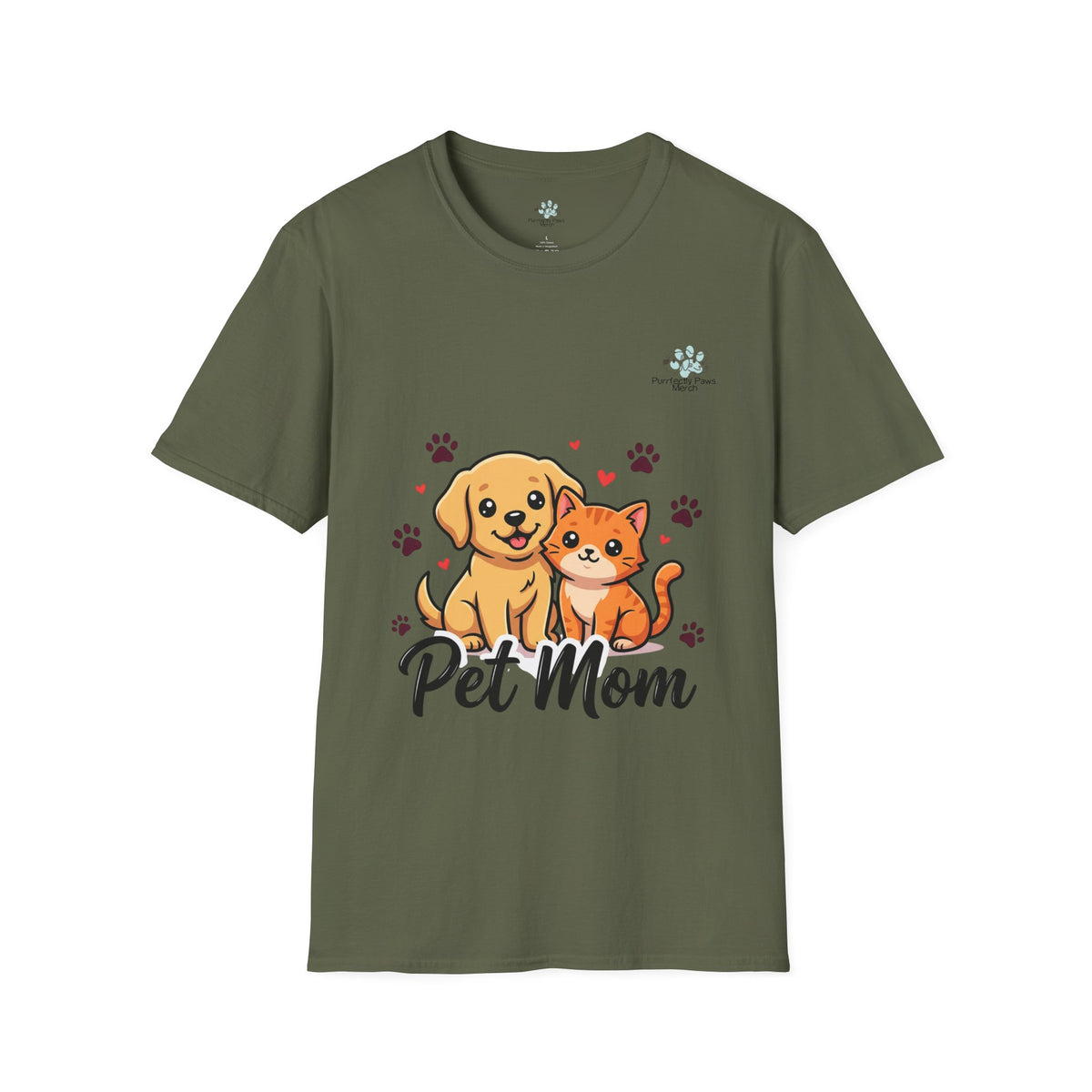 Pet Mom T-Shirt Cute Dog & Cat Graphic Tee
