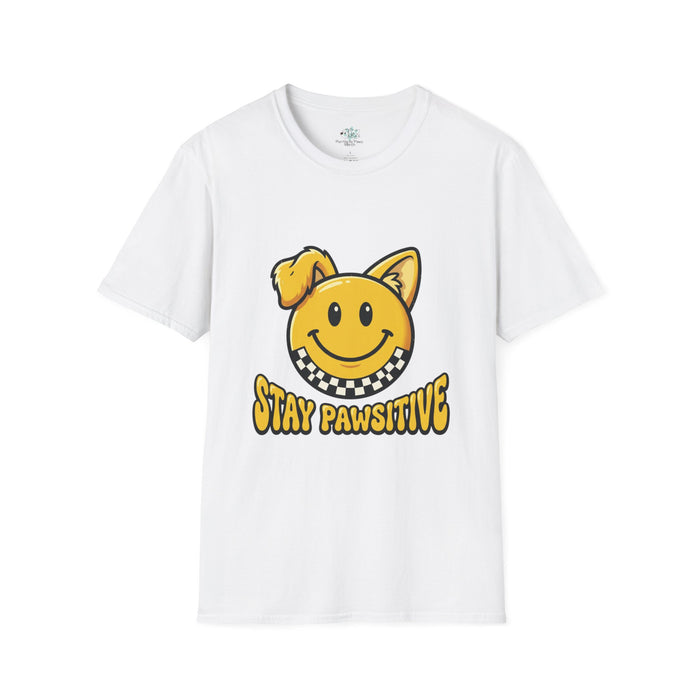 Stay Pawsitive Smiley Dog Unisex T-Shirt