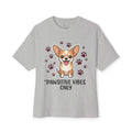 Pawsitive Vibes Only Tee Cute Corgi Paw Print Graphic Shirt