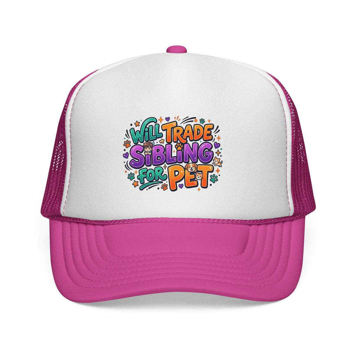 "Will Trade Sibling for Pet" Funny Pet Cap, Cute Pet Lover Gift