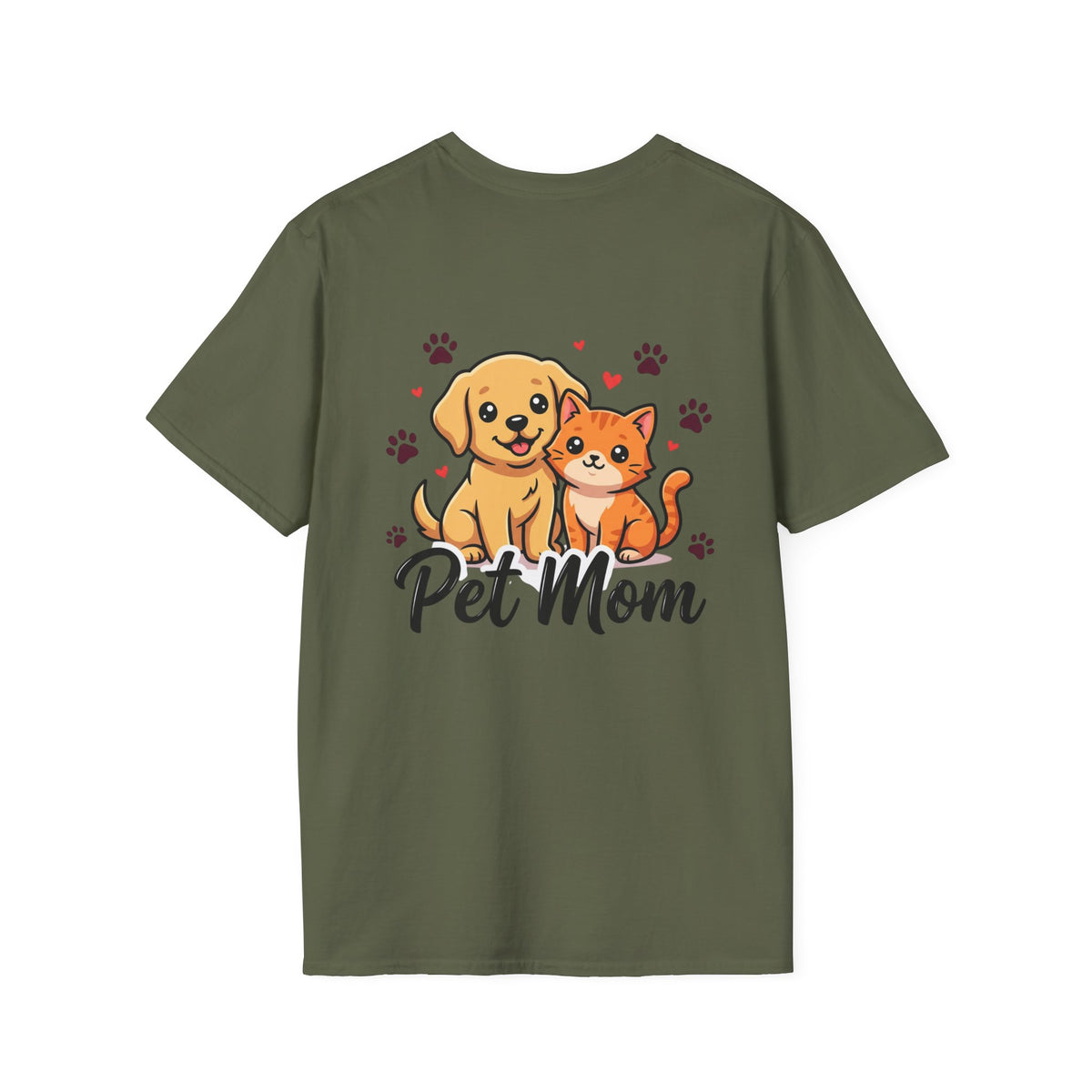 Pet Mom T-Shirt Cute Dog & Cat Graphic Tee