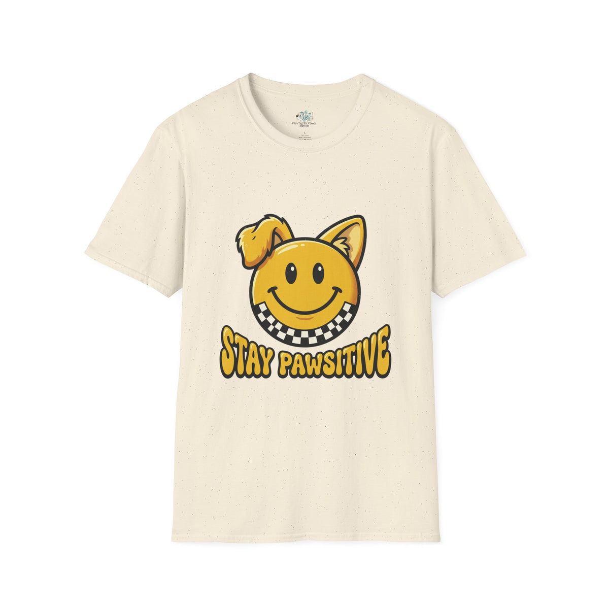 Stay Pawsitive Smiley Dog Unisex T-Shirt