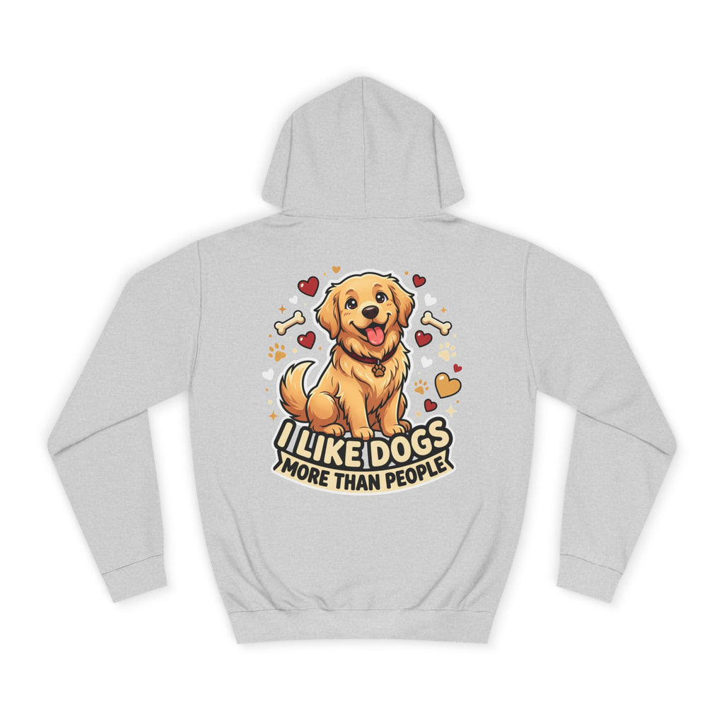 Golden Retriever Hoodie — "I Like Dogs More Than People" Cozy Pullover