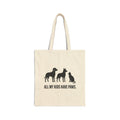 All My Kids Have Paws Pet Lover Cotton Tote Bag