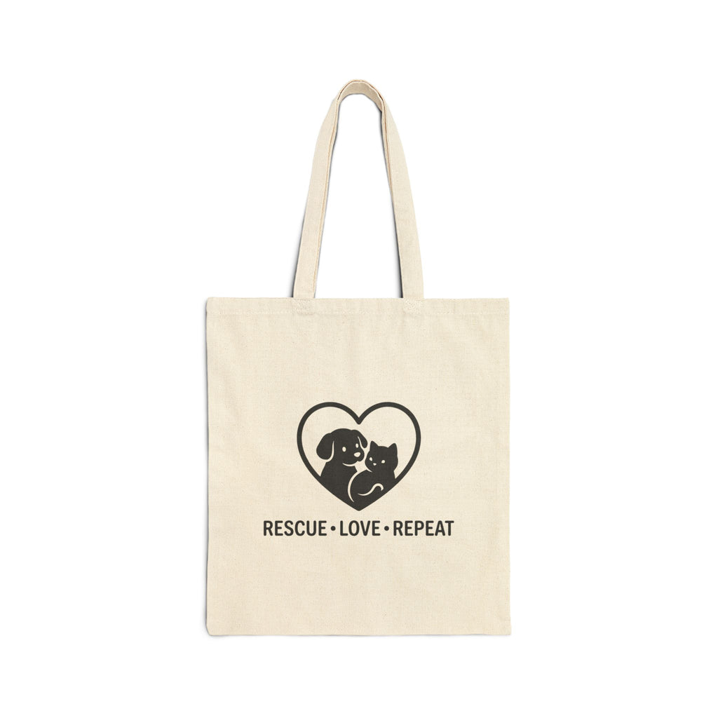 Rescue Love Repeat Pet Adoption Tote Bag