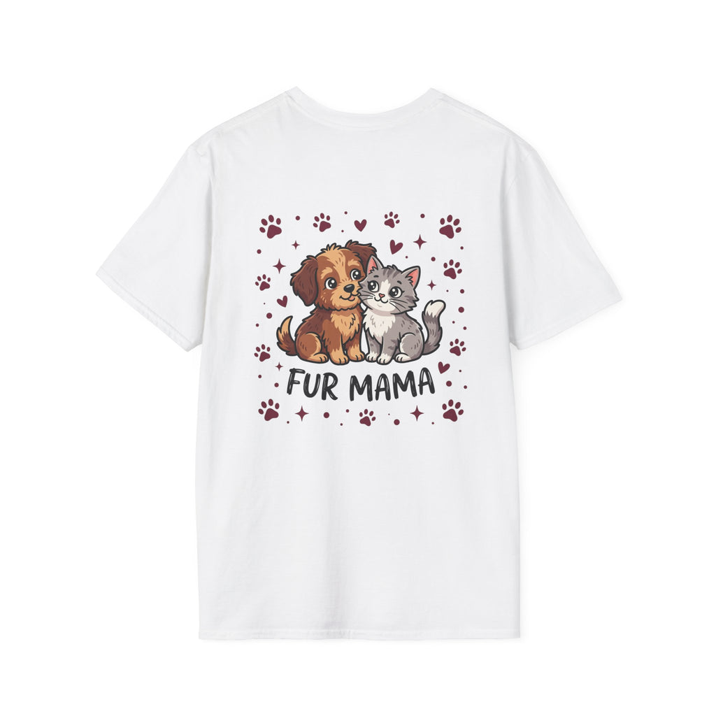 Fur Mama T-Shirt Cute Dog & Cat Graphic Tee for Pet Moms
