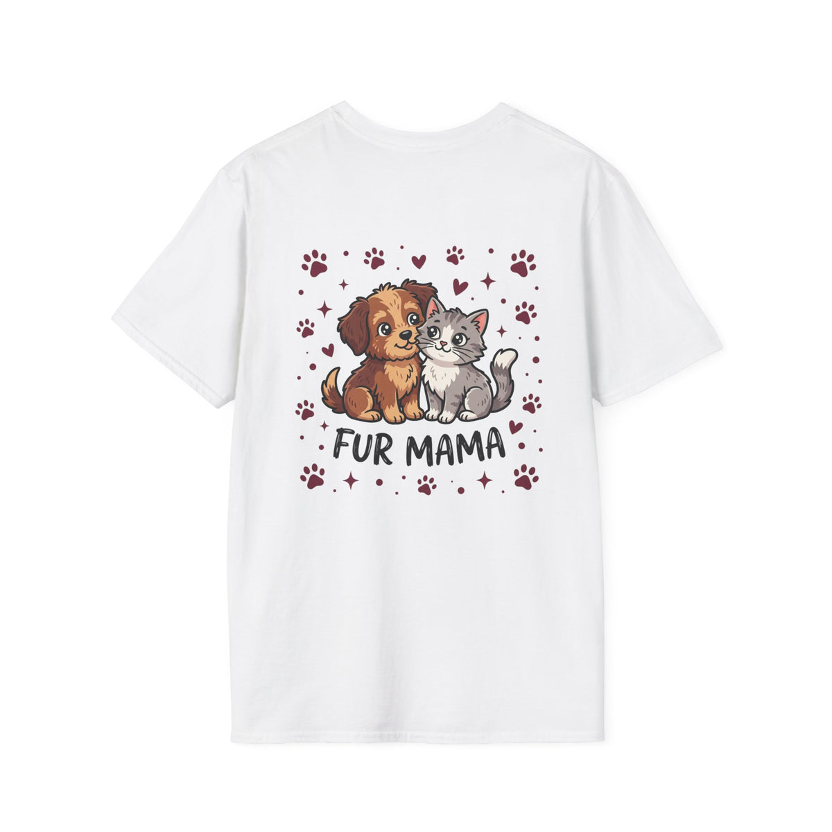 Fur Mama T-Shirt Cute Dog & Cat Graphic Tee for Pet Moms