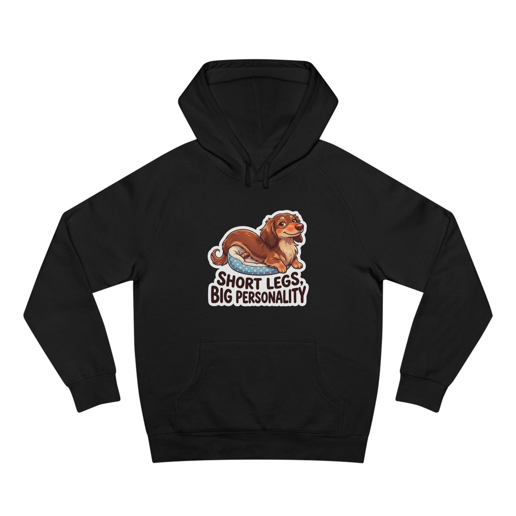 Dachshund Hoodie "Short Legs, Big Personality" Cute Sausage Dog Pullover