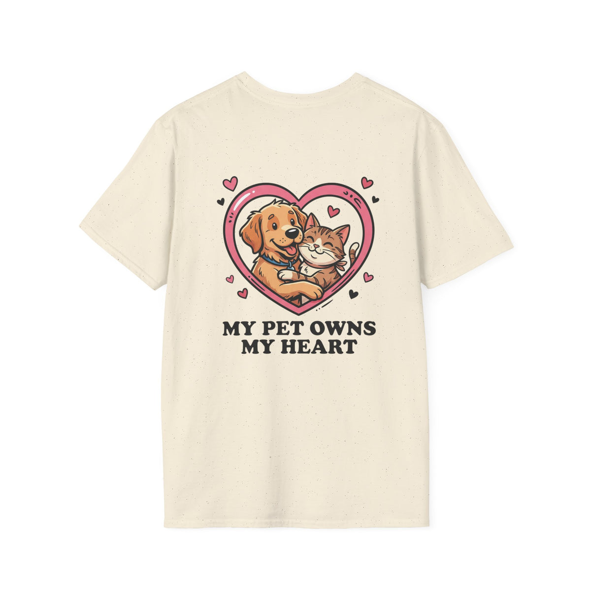 Pet Love T-Shirt "My Pet Owns My Heart" Cute Dog & Cat Heart Design