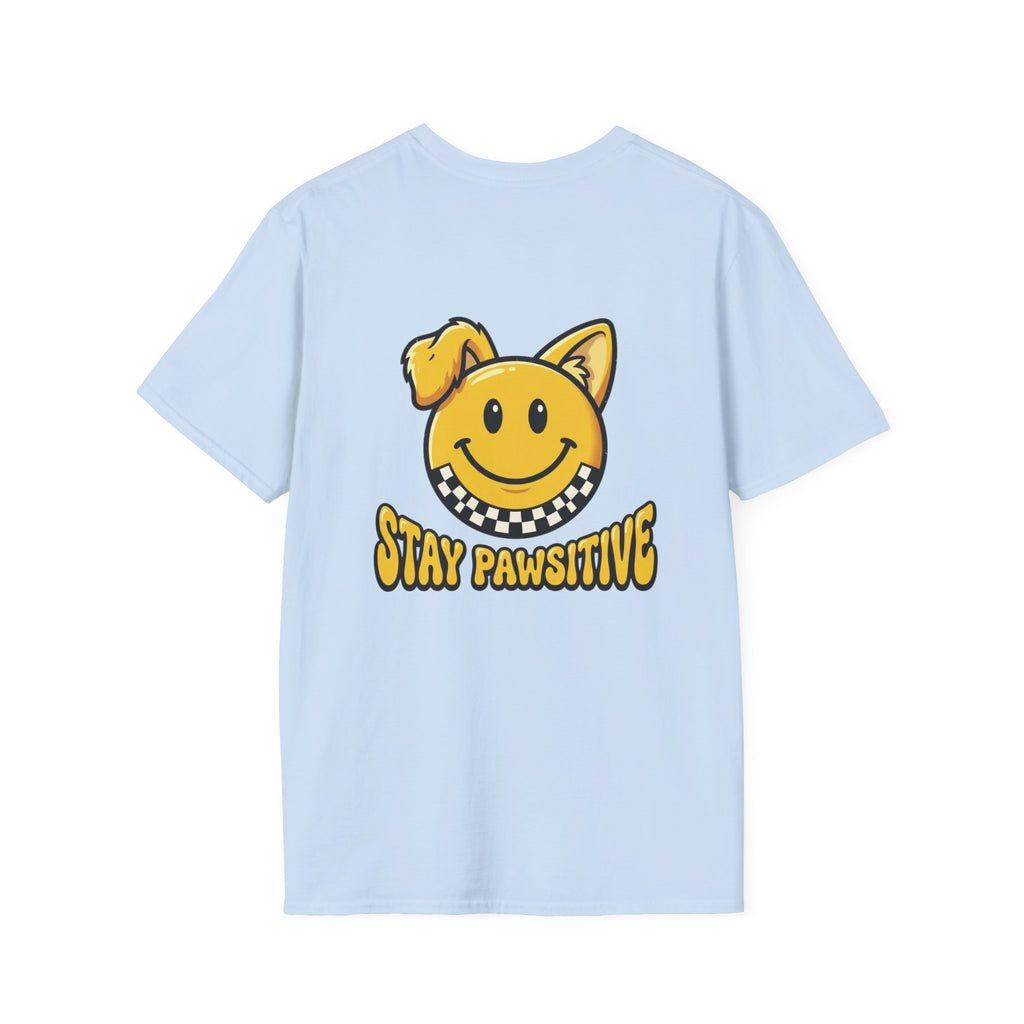 Stay Pawsitive Smiley Dog Unisex T-Shirt