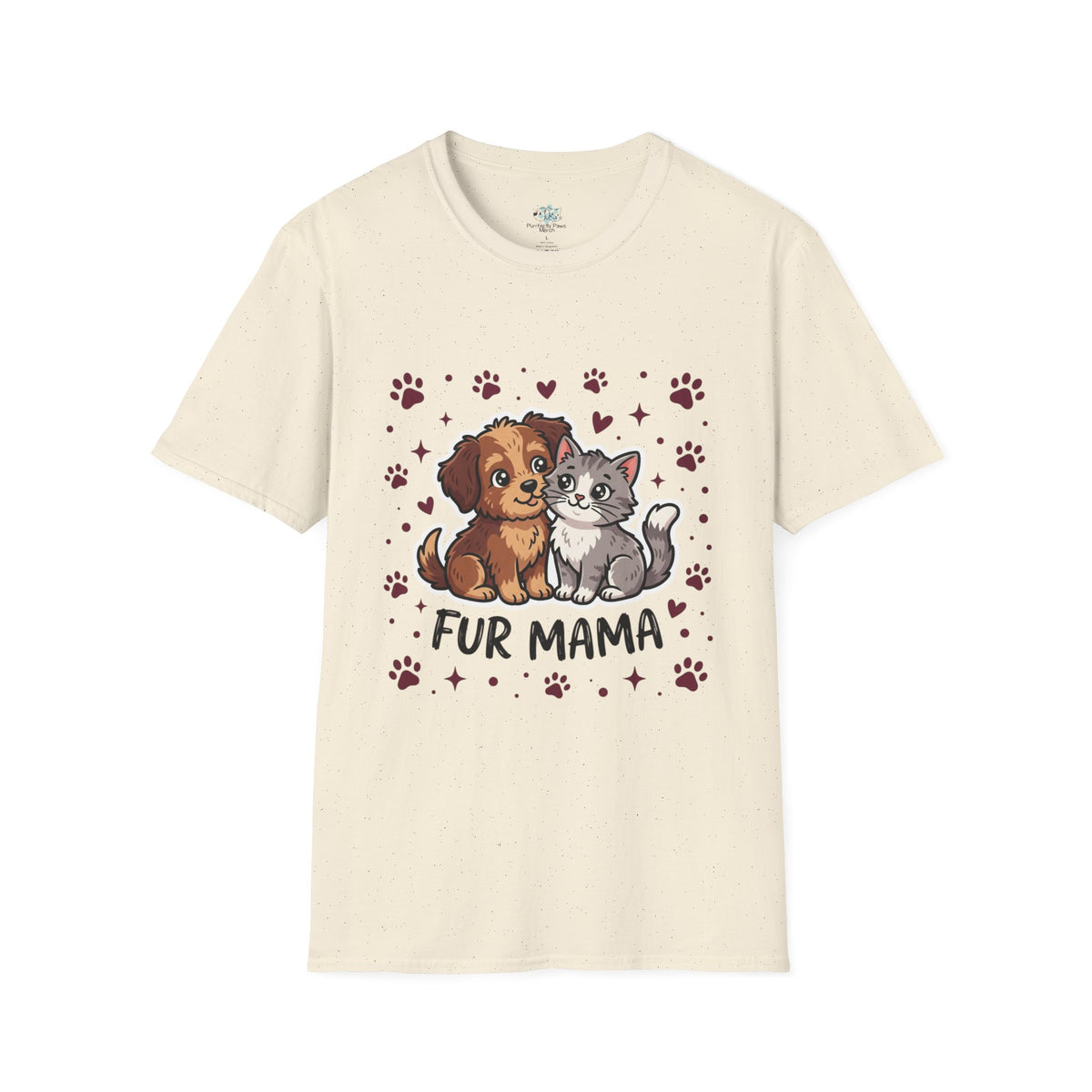 Fur Mama T-Shirt Cute Dog & Cat Graphic Tee for Pet Moms