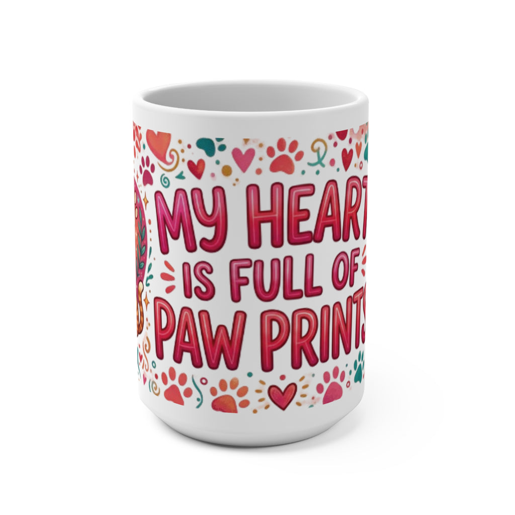 "My Heart Is Full of Paw Prints" Cute Pet Lover Coffee Cup