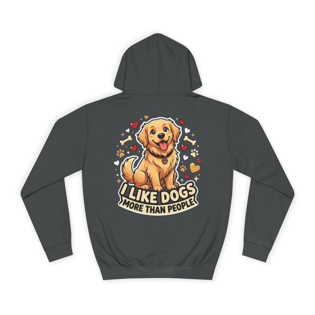 Golden Retriever Hoodie — "I Like Dogs More Than People" Cozy Pullover