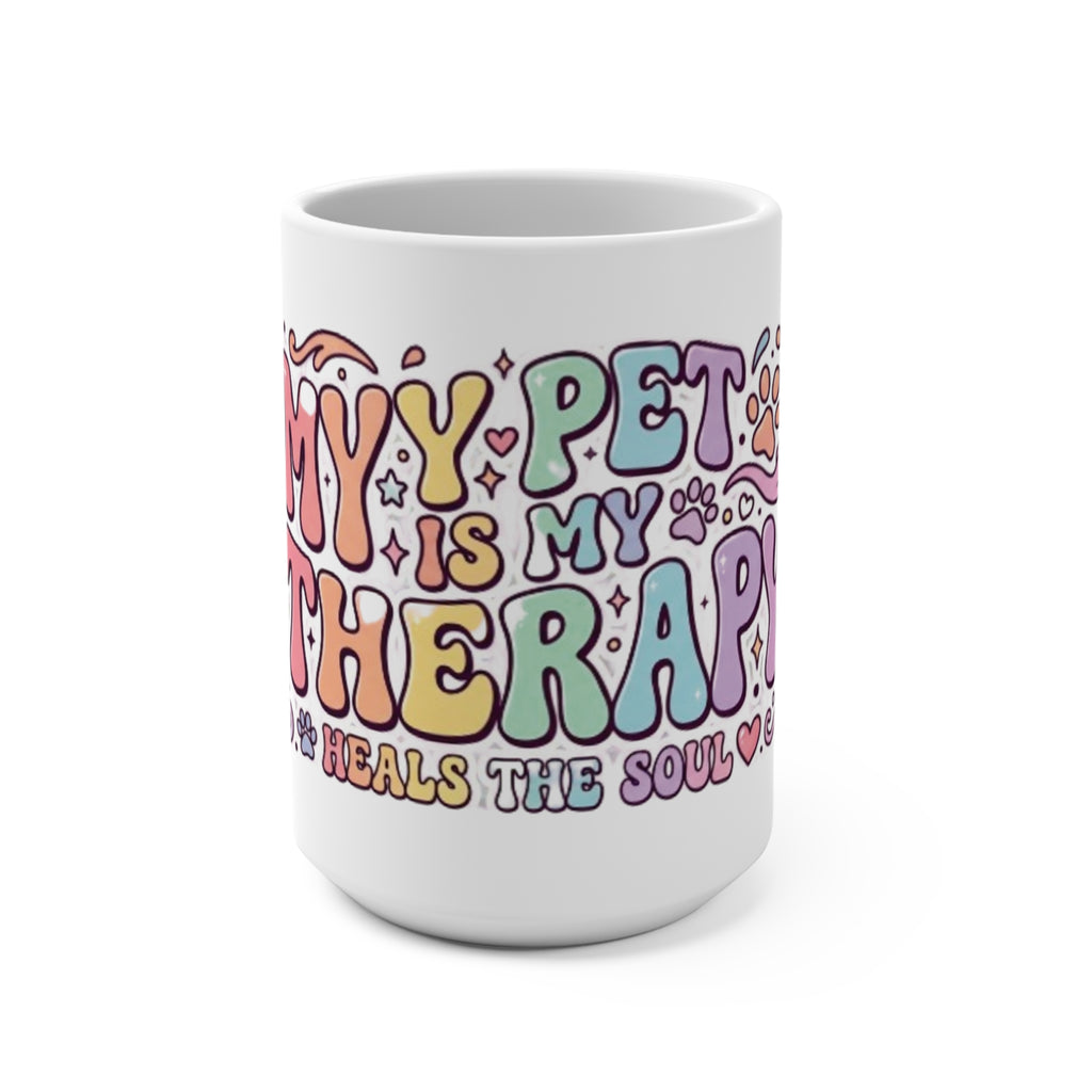 "My Pet Is My Therapy" Cute Cat Healing Soul Ceramic Coffee Cup