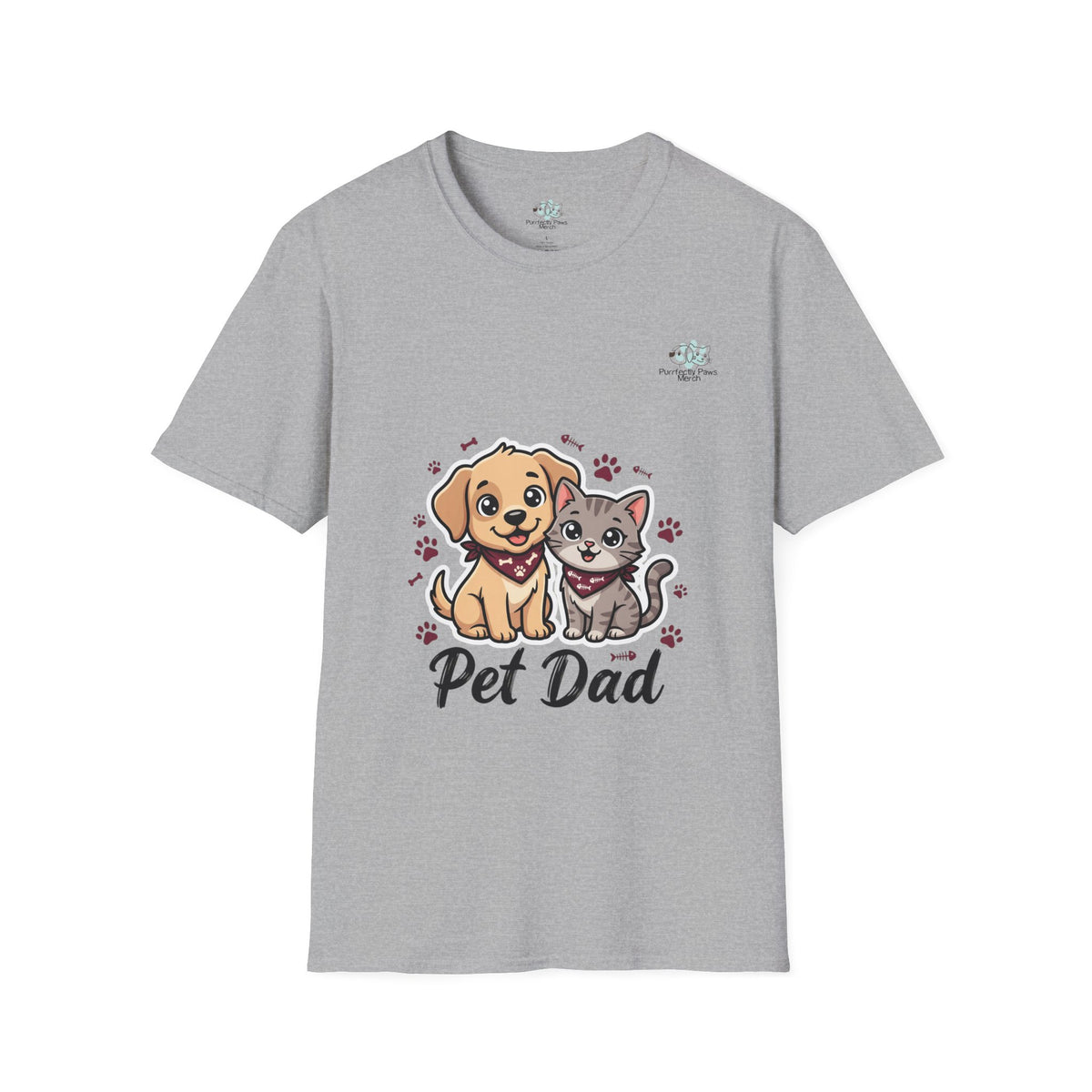 Pet Dad T-Shirt Cute Dog & Cat Graphic Tee for Animal Lovers