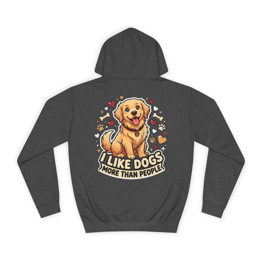 Golden Retriever Hoodie — "I Like Dogs More Than People" Cozy Pullover