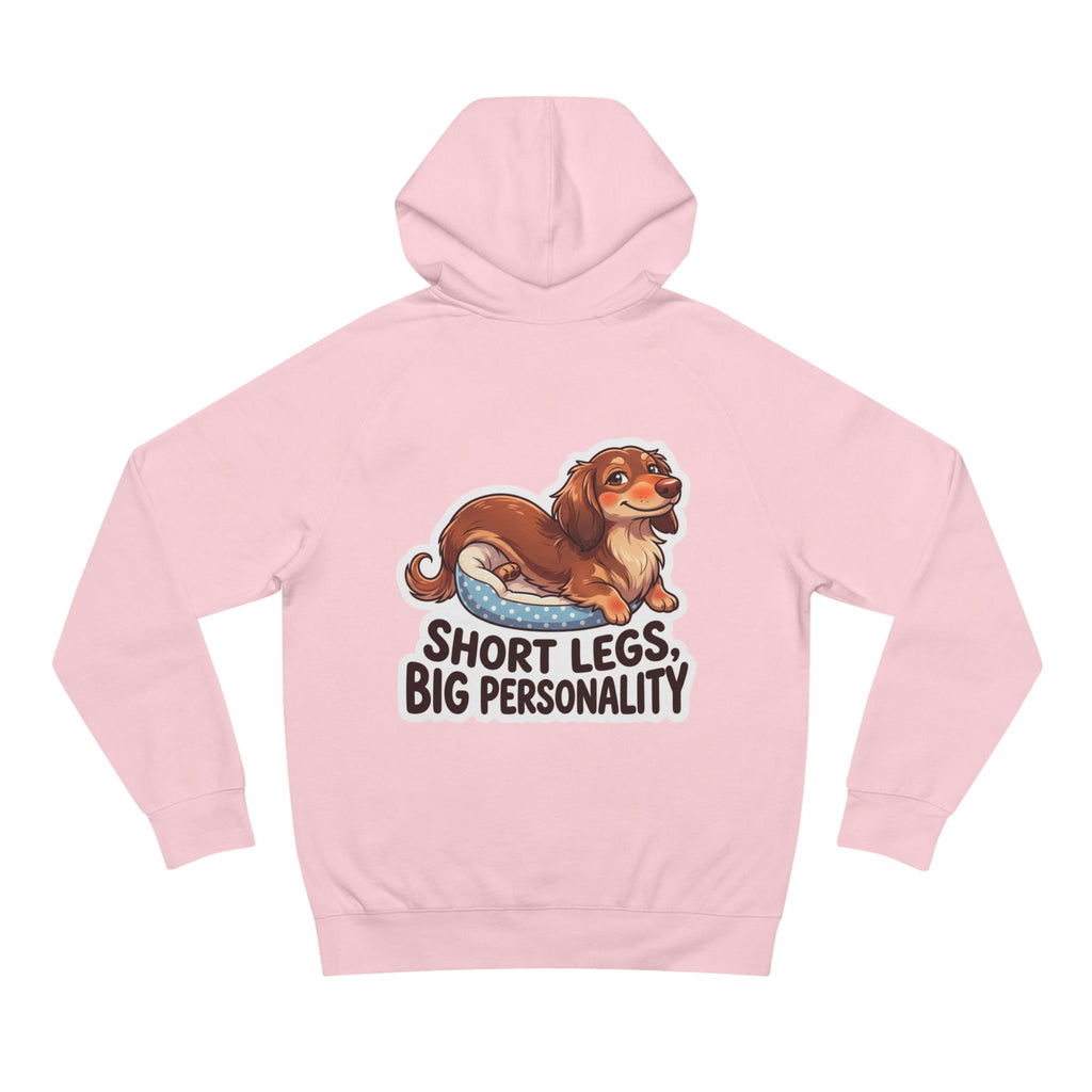 Dachshund Hoodie "Short Legs, Big Personality" Cute Sausage Dog Pullover