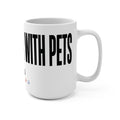 Pet Lover Mug — "Better With Pets" Coffee Cup with Dog & Cat Icons