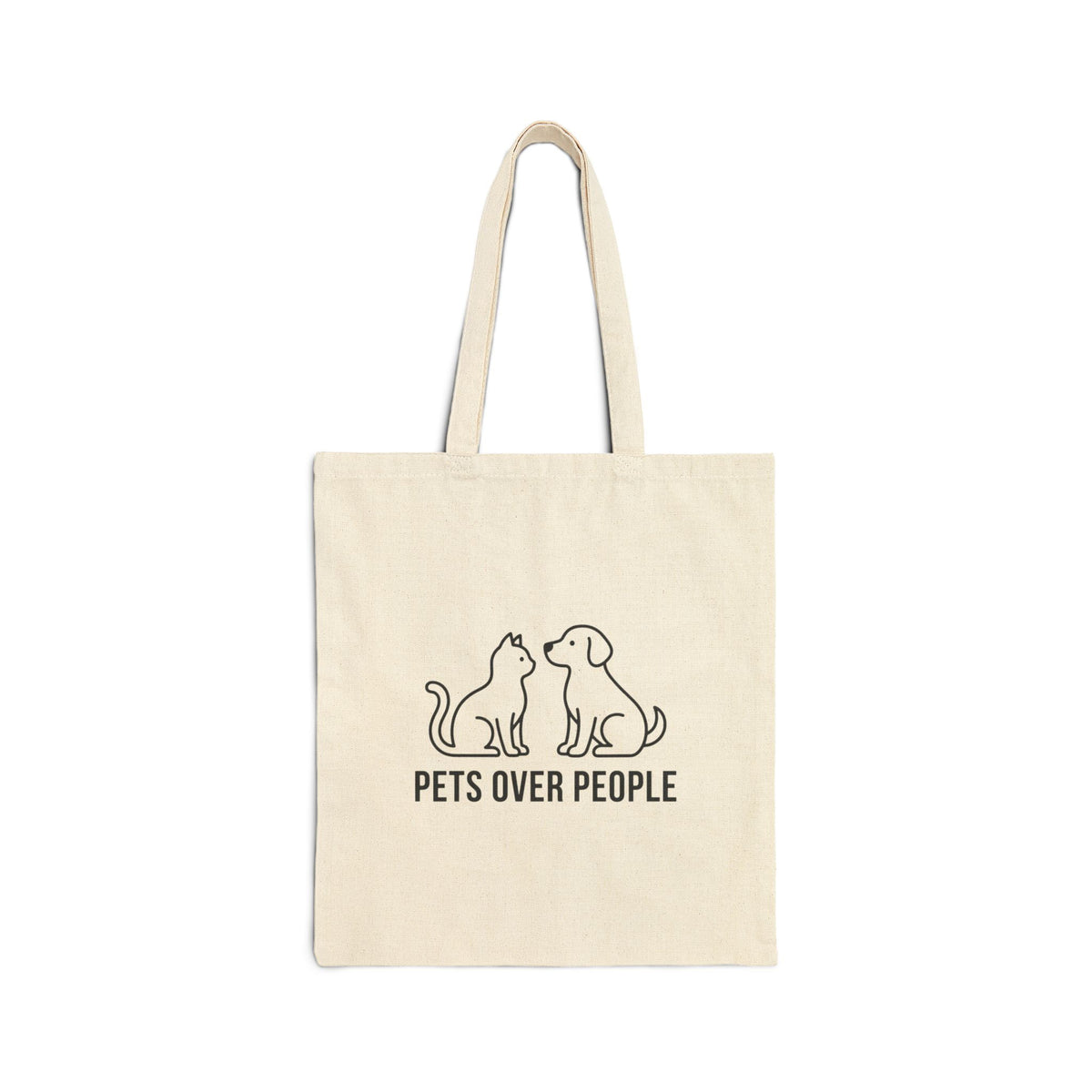 Pets Over People Canvas Tote