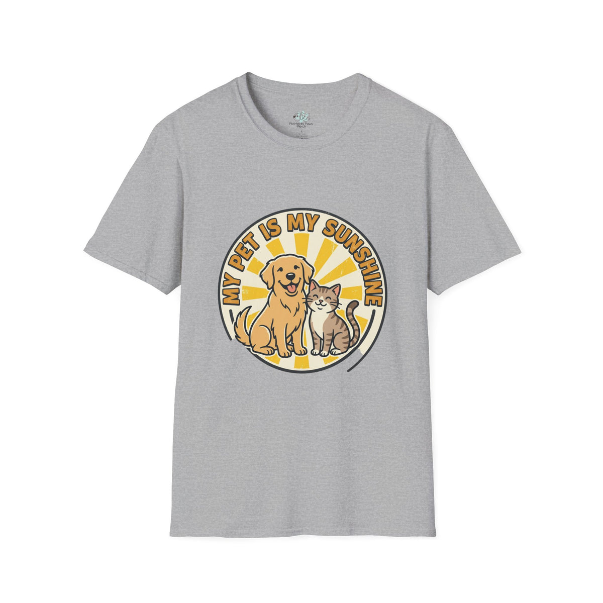 My Pet Is My Sunshine T-Shirt Cute Dog & Cat Graphic Tee