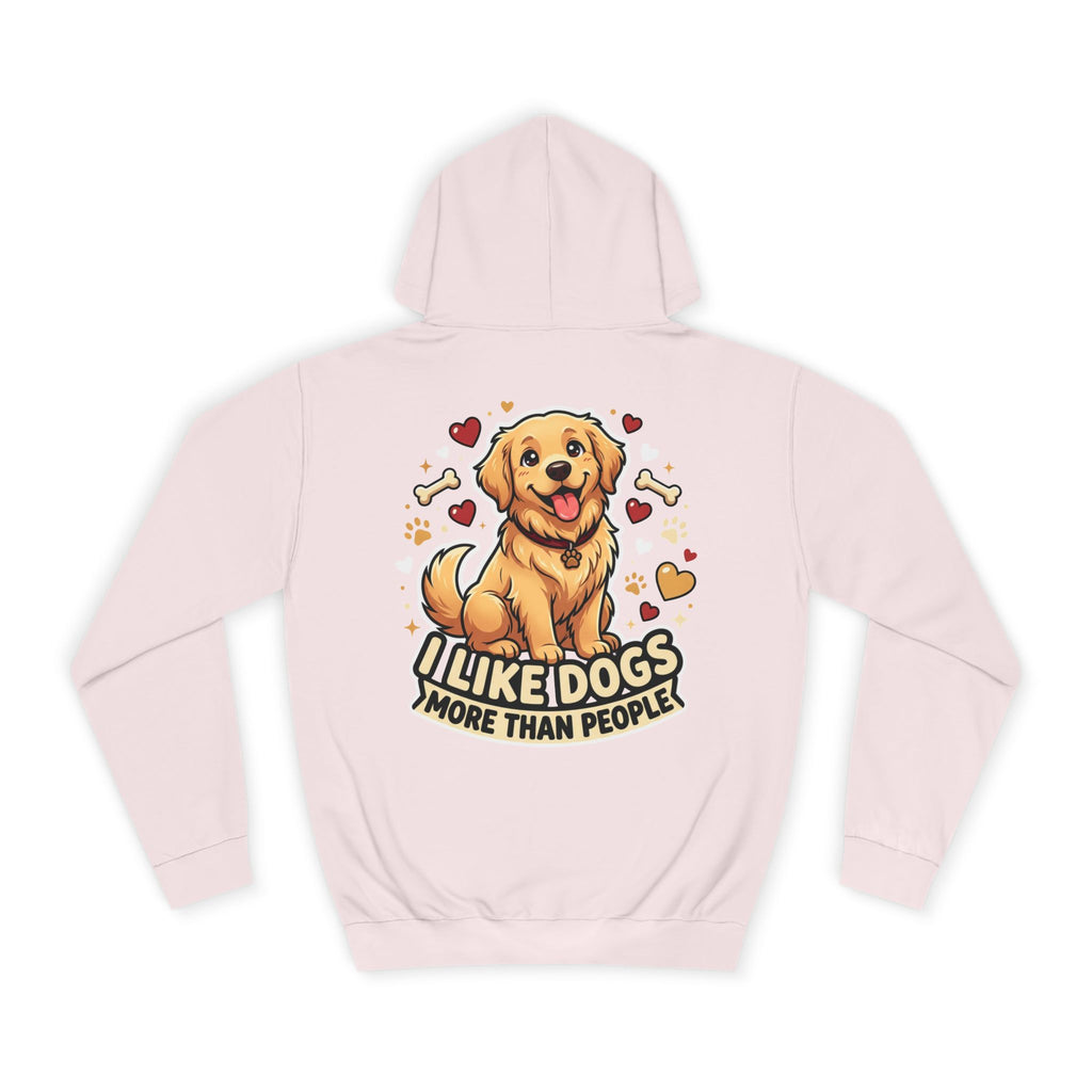 Golden Retriever Hoodie — "I Like Dogs More Than People" Cozy Pullover