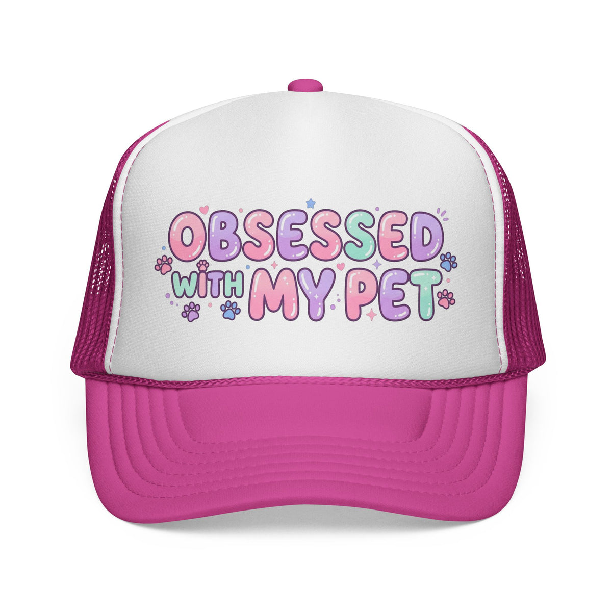 Trucker Cap "Obsessed With My Pet" Cute Pastel Pet Lover Hat
