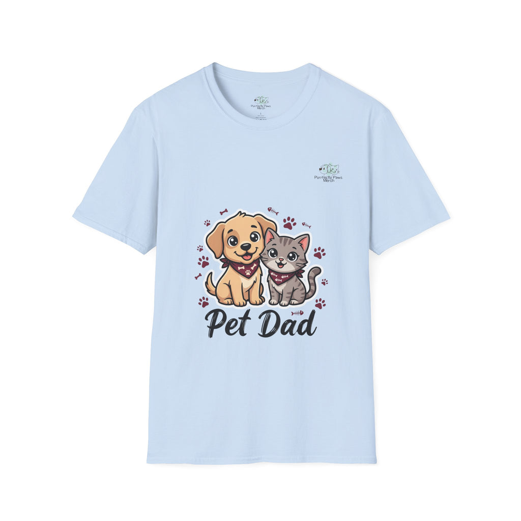 Pet Dad T-Shirt Cute Dog & Cat Graphic Tee for Animal Lovers