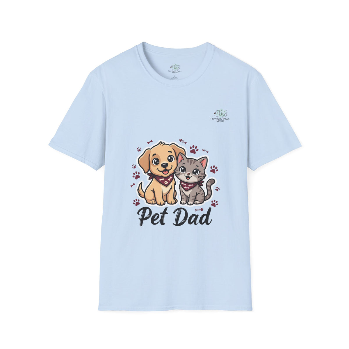 Pet Dad T-Shirt Cute Dog & Cat Graphic Tee for Animal Lovers
