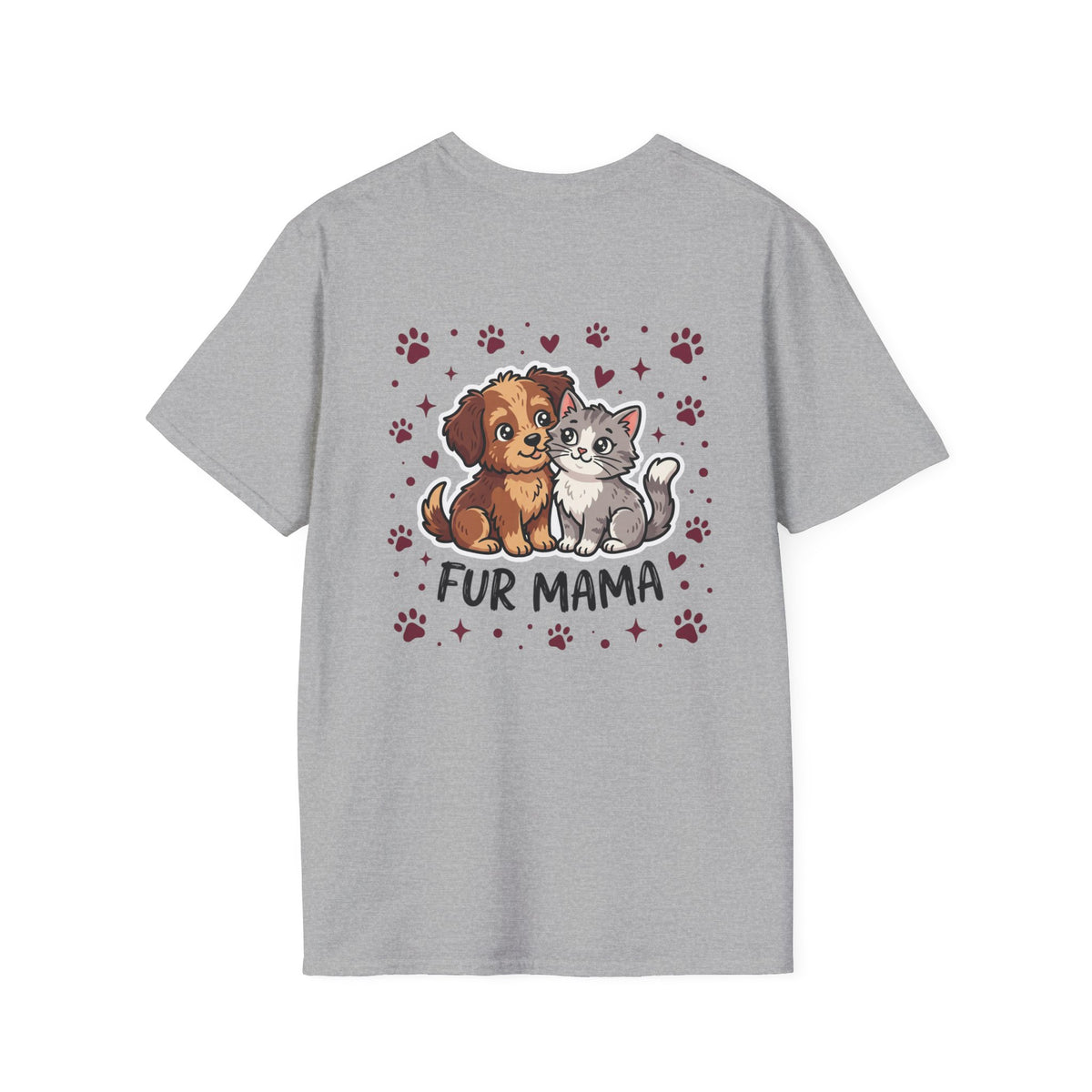 Fur Mama T-Shirt Cute Dog & Cat Graphic Tee for Pet Moms