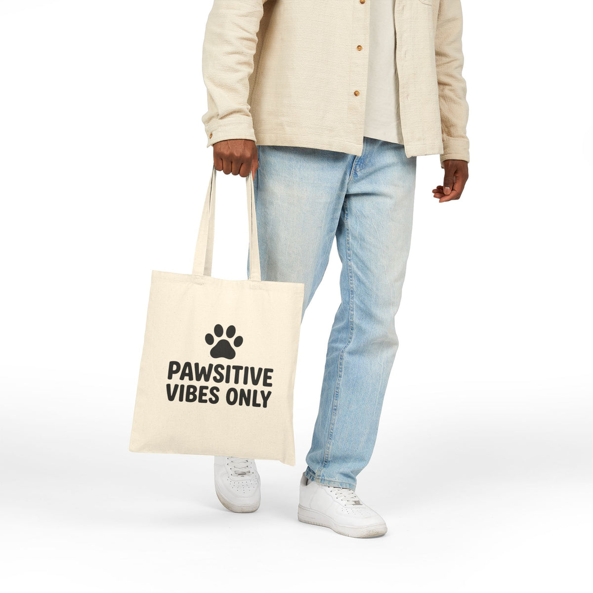 Pawsitive Vibes Only Tote Bag
