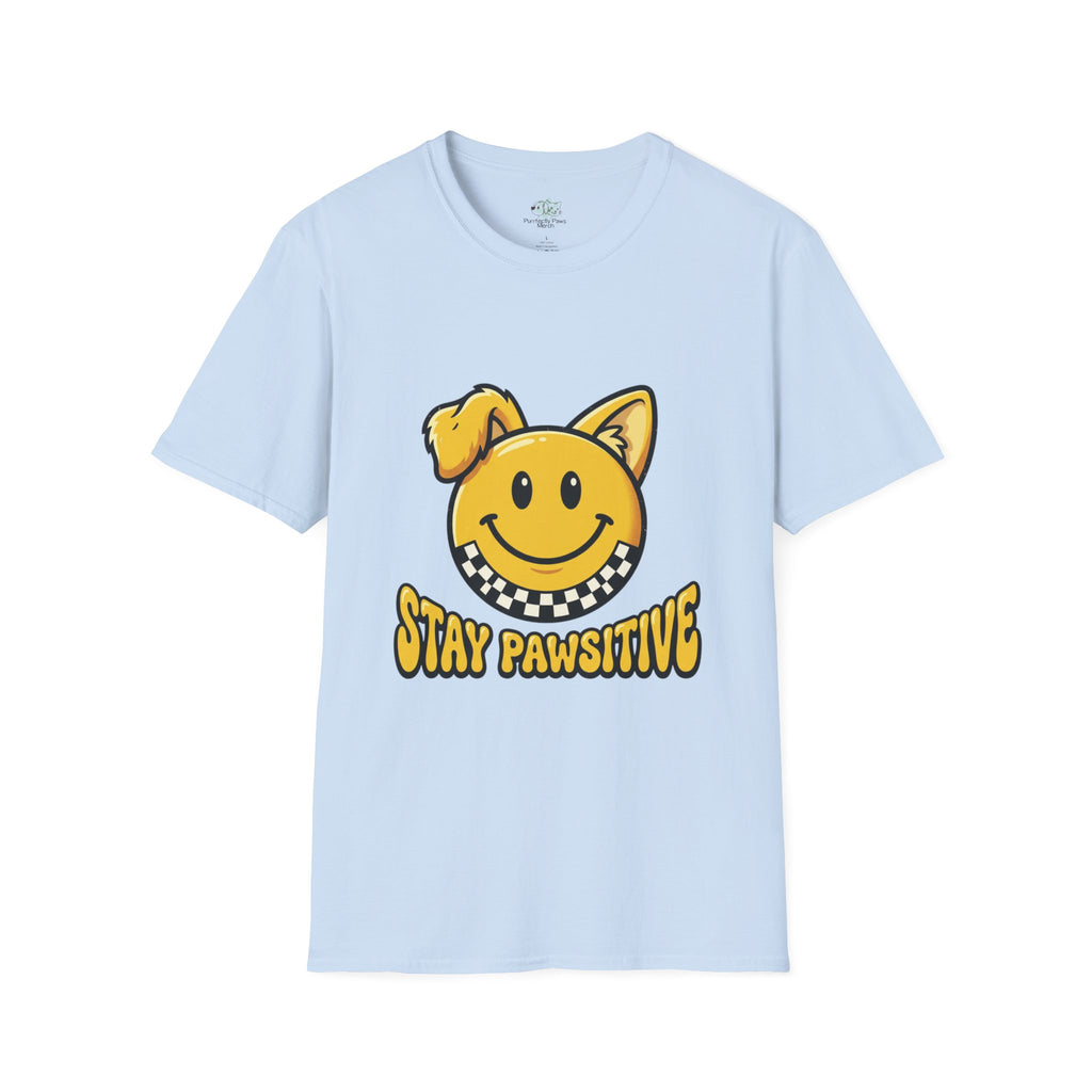 Stay Pawsitive Smiley Dog Unisex T-Shirt