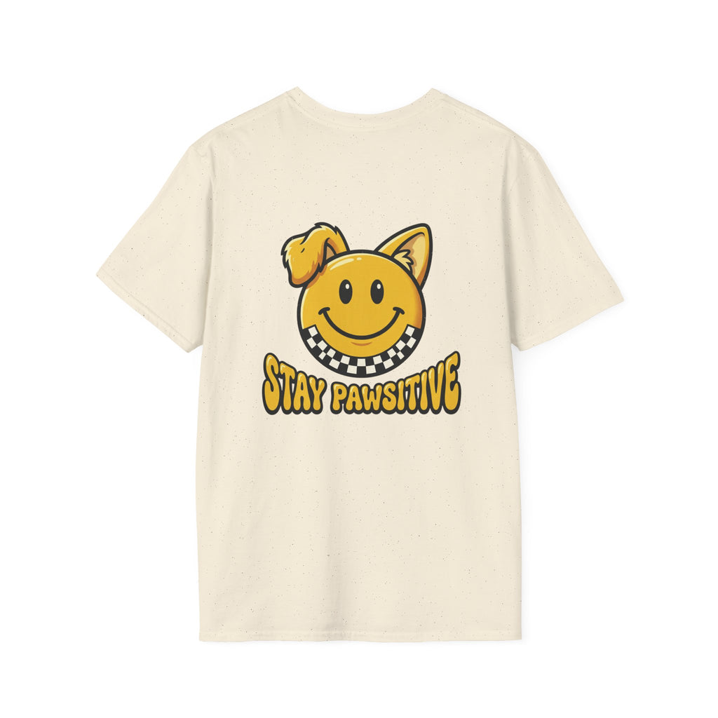 Stay Pawsitive Smiley Dog Unisex T-Shirt