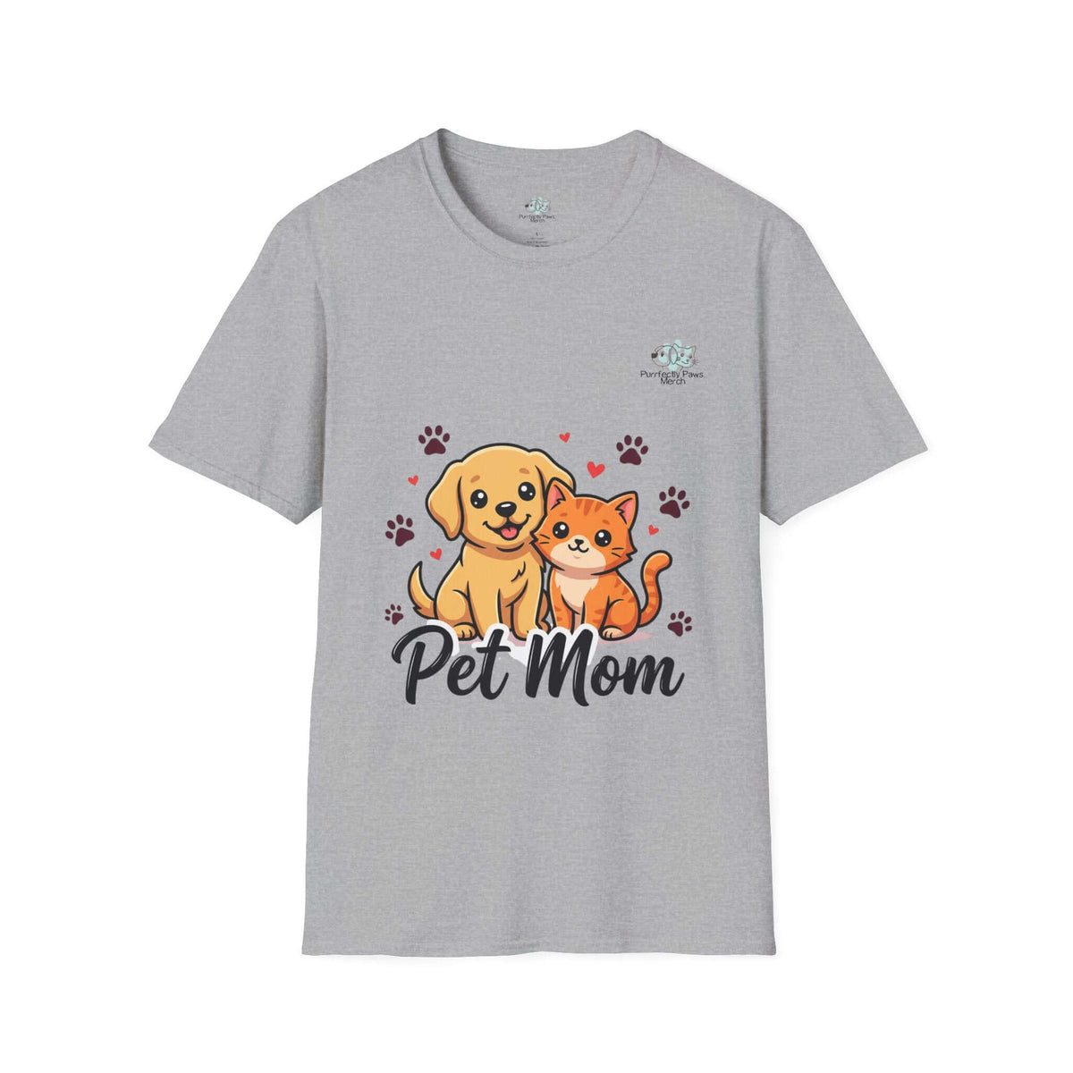 Pet Mom T-Shirt Cute Dog & Cat Graphic Tee