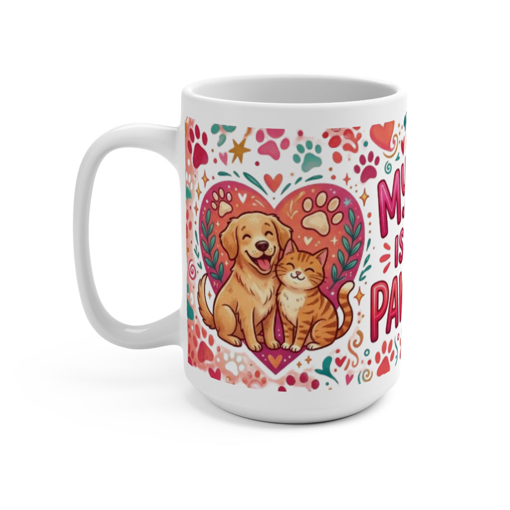 "My Heart Is Full of Paw Prints" Cute Pet Lover Coffee Cup