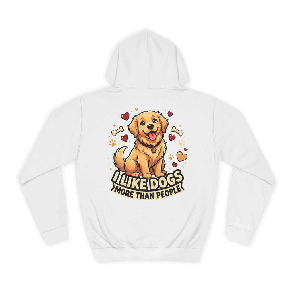 Golden Retriever Hoodie — "I Like Dogs More Than People" Cozy Pullover